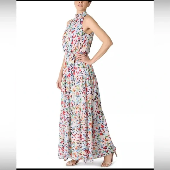 Julia Jordan Mock Neck Tiered Halter Maxi Dress | Size 12 - Picture 3 of 10